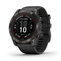 Garmin f?nix 7X Pro Sapphire Solar GPS ? Carbon Gray DLC Titanium with Black Silicone Band ? 010-02778-10