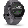Garmin fenix 6 Multisport GPS Smartwatch 42mm, Solar, Amethyst Steel Shale Gray Band - 010-02409-14