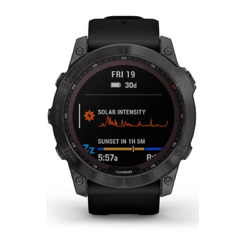 Garmin fenix 7X Sapphire Solar Edition - GPS - 51mm - Carbon Gray DLC Titanium w/ Black Band - 010-02541-10