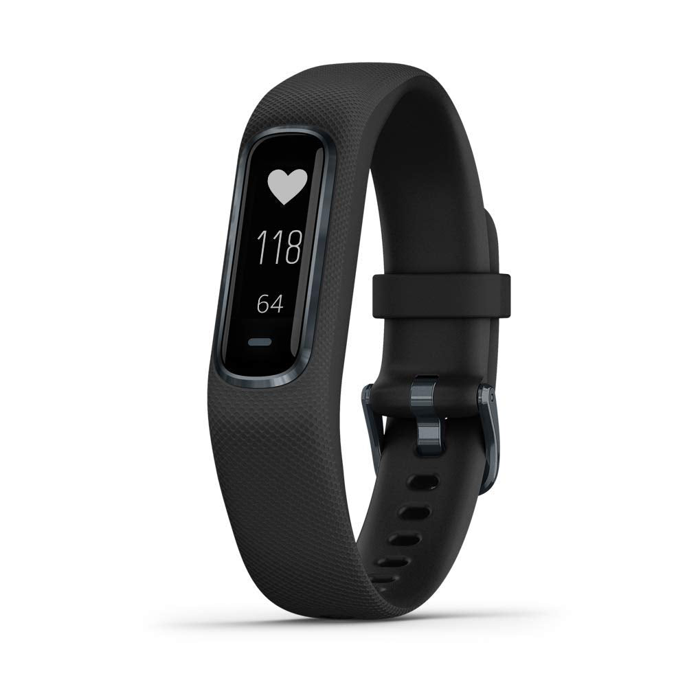 Garmin v¡vosmart 4, Activity and Fitness Tracker Midnight w/Black Band, Large - 010-01995-13