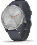 Garmin vivomove 3s Hybrid Smartwatch Silver with Granite Blue Bnad - 010-02238-00