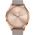 Garmin vivomove HR Premium Watch - Rose Gold with Gray Suede Band - 010-01850-19