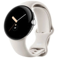 Google Pixel Watch 41mm LTE Polished Silver Stainless Steel with Chalk Band ? GA02832-US