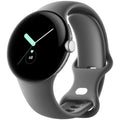 Google Pixel Watch 4G LTE 41mm Silver Stainless Steel w/ Charcoal Active Band