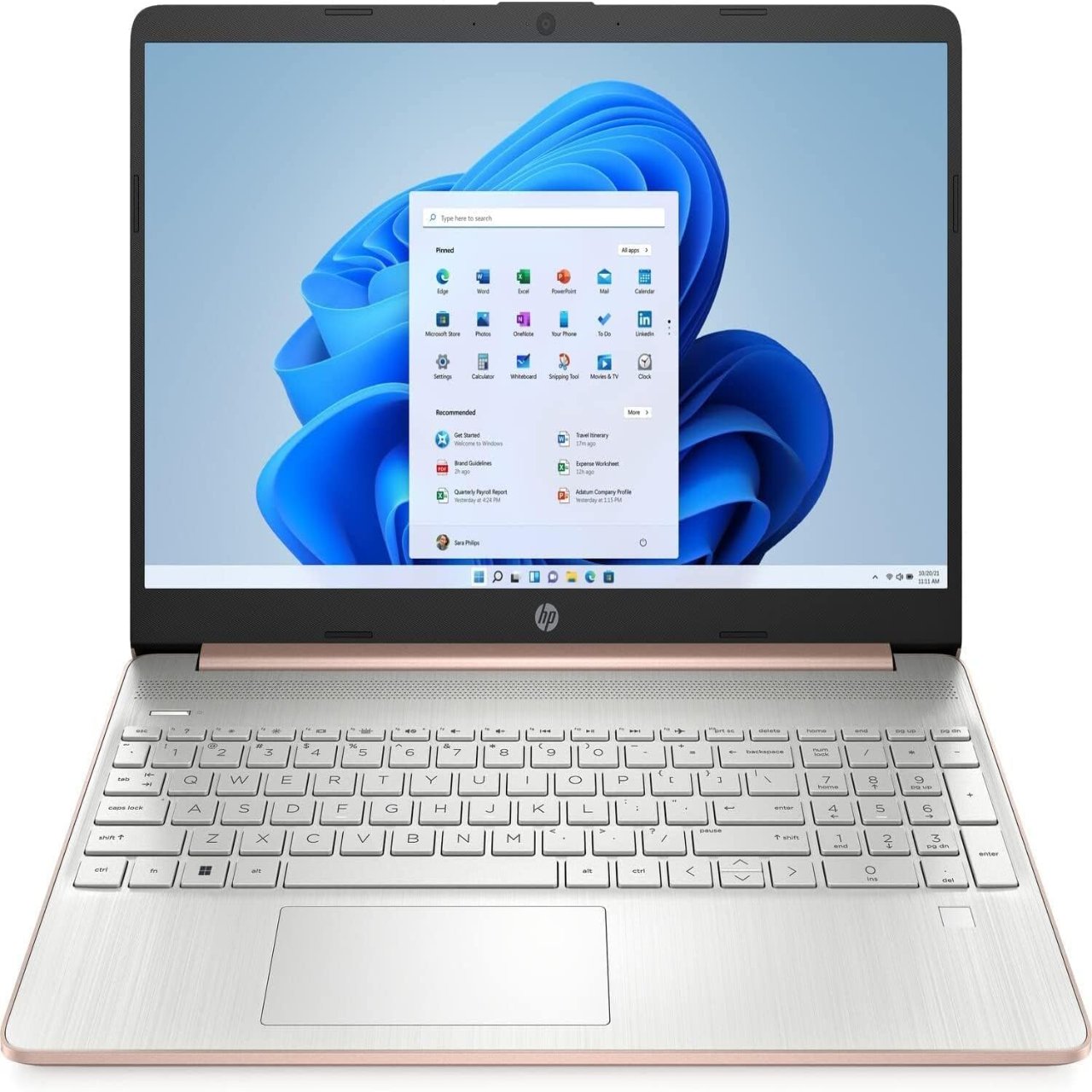 HP 15.6" HD Intel Celeron - Pale Rose Gold - 4GB RAM - 128GB SSD - 15-DY0027DS