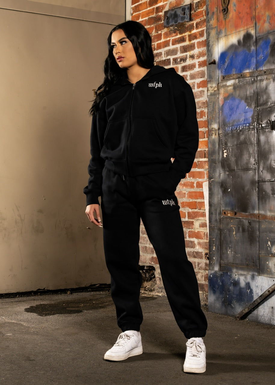 Gothic Black Full Zip Hoodie (SALE)