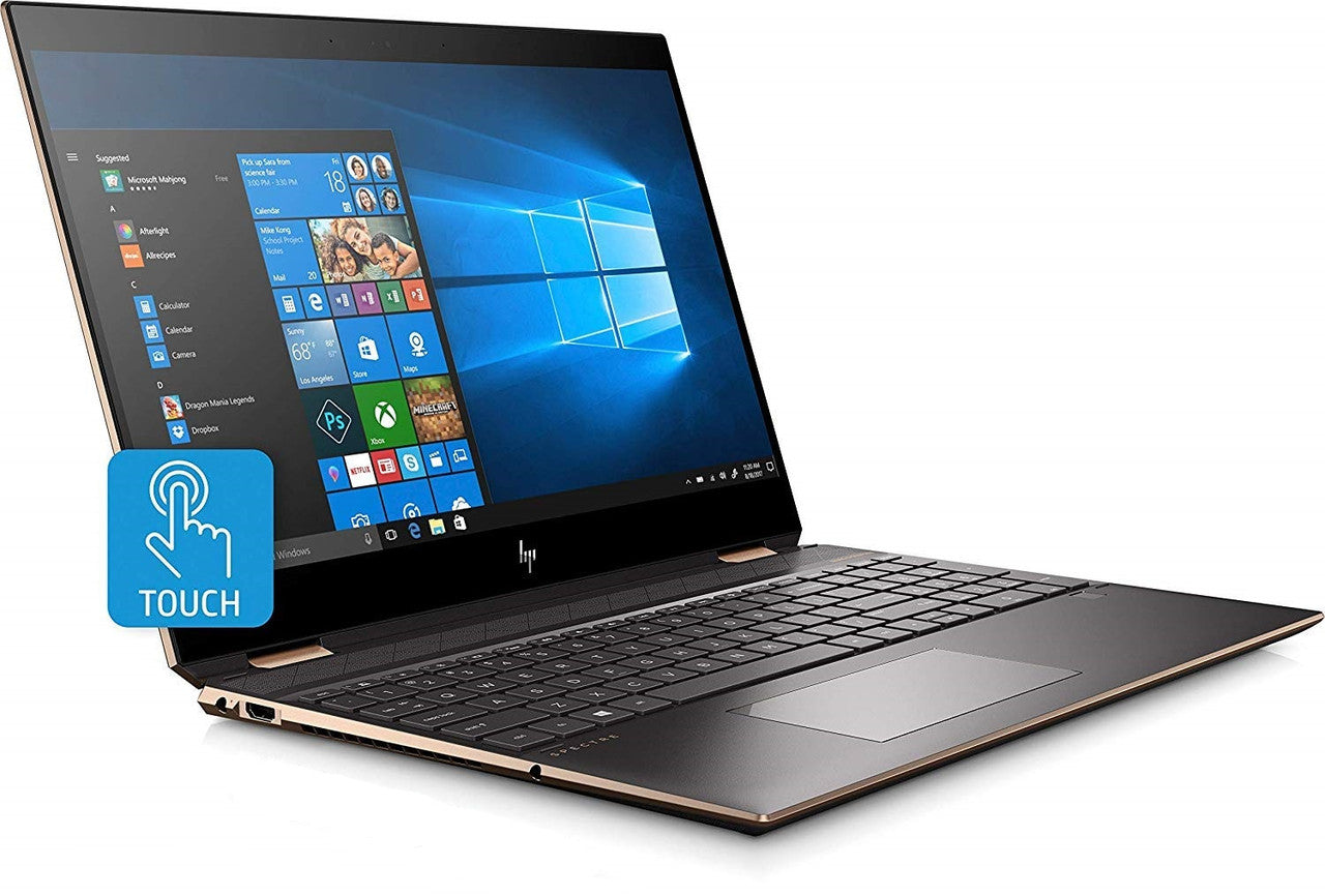 HP Spectre x360 2-in-1 15.6" 4K Ultra HD Touch-Screen Laptop - Intel Core i7-8565U - 16GB RAM - 512GB SSD - 15-DF0013DX