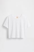 GAP X BEIS Cropped Graphic T-Shirt in Optic White