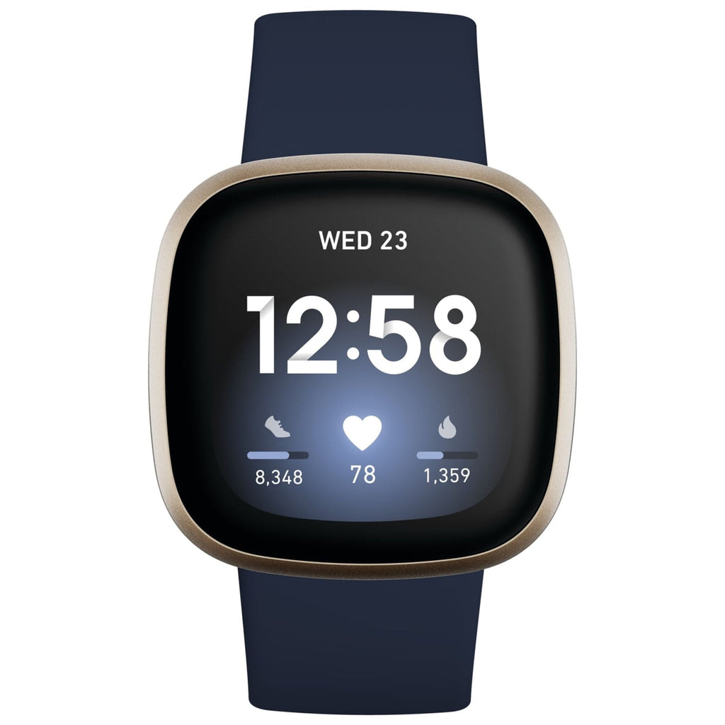 Fitbit Versa 3 Health & Fitness Smartwatch ? Soft Gold ? FB511GLNV (Small and Large Bands)