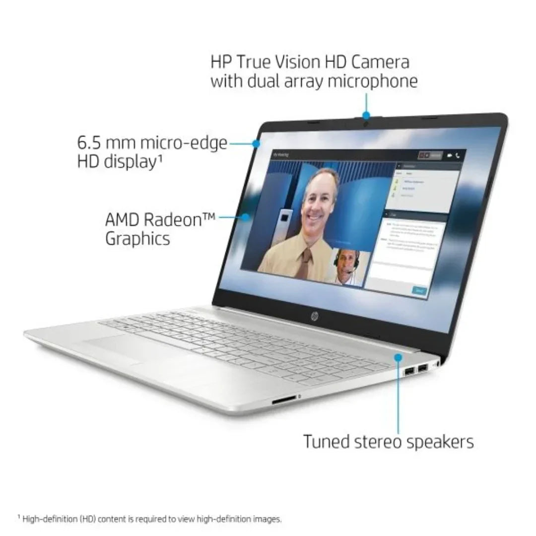 HP  WXGA - Ryzen 3 3250U - 8GB RAM - 1TB HDD - Silver - 15-gw0023od