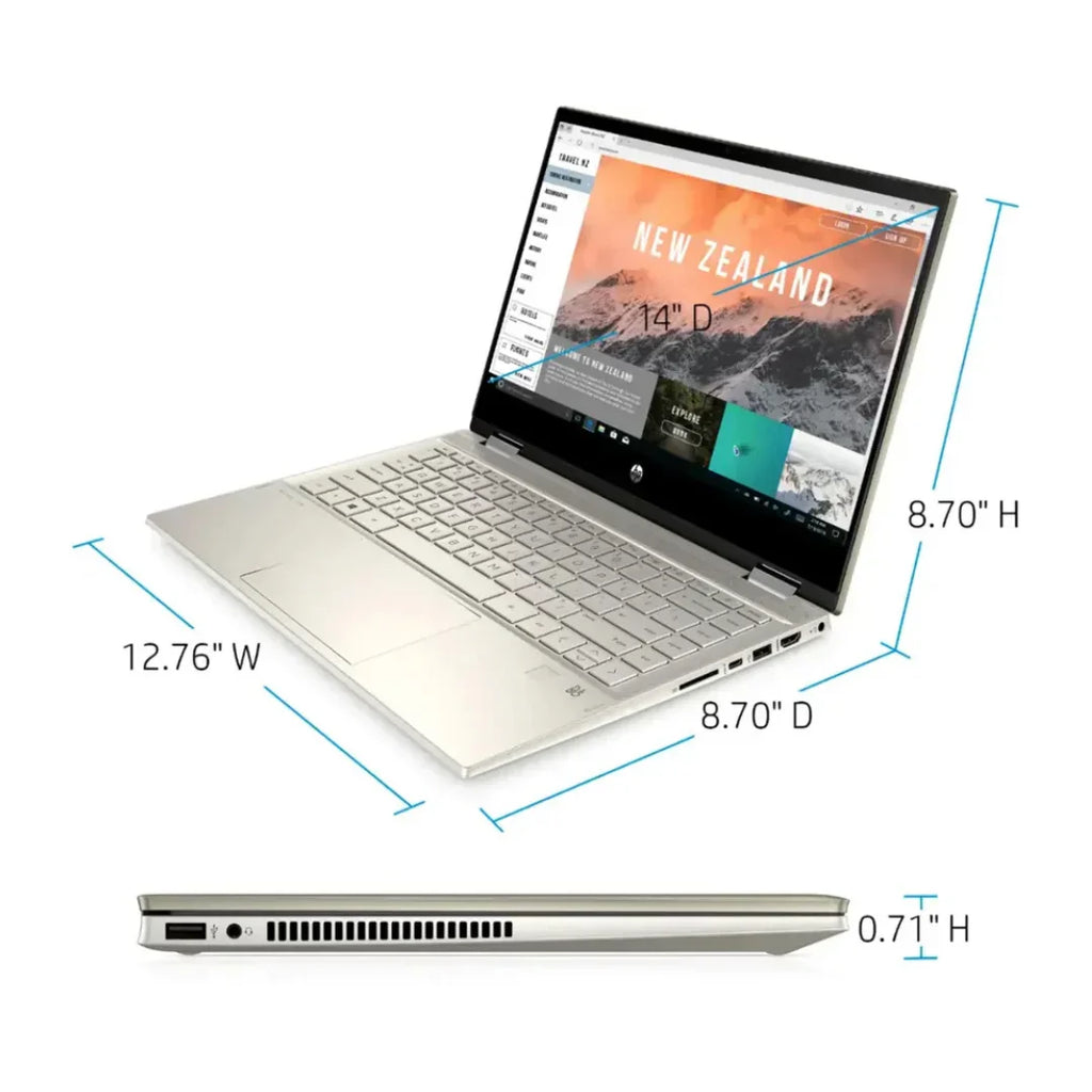 HP - Pavilion x360 2-in-1 14" Touch-Screen Laptop - Intel Core i5-1135G7 - 8GB Memory - 512GB SSD + 32GB Optane - Warm Gold - 14M-DW1033DX