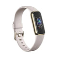 Fitbit Luxe Fitness & Wellness Tracker ? Soft Gold Case with White Band ? FB422GLWT