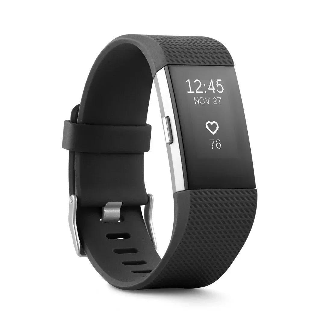 Fitbit Charge 2 Heart Rate & Fitness Wristband ? Black Small ? FB407SBKS