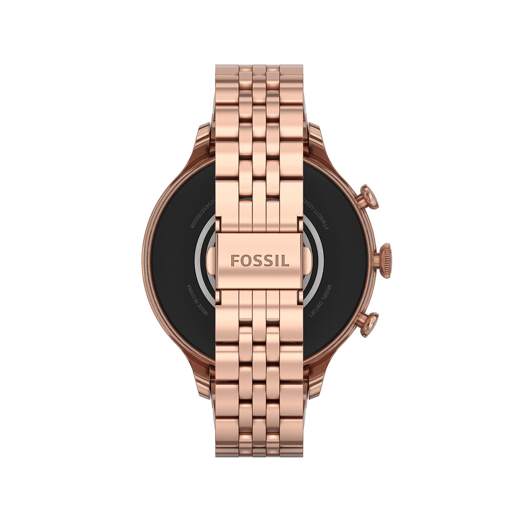 Fossil Gen 6 Smartwatch 42mm Rose Gold-Tone Stainless Steel - Rose Gold - FTW6077V