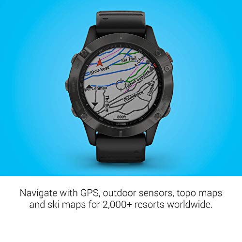 Garmin - fenix 6 Sapphire Smartwatch 47mm Fiber-Reinforced Polymer Carbon Gray - 010-02158-10