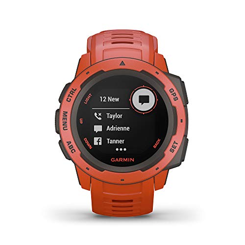 Garmin - Instinct 45mm Standard Edition Smartwatch Fiber-Reinforced Polymer - Flame Red -  010-02064-02