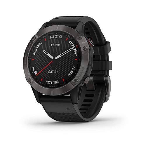 Garmin - fenix 6 Sapphire Smartwatch 47mm Fiber-Reinforced Polymer Carbon Gray - 010-02158-10