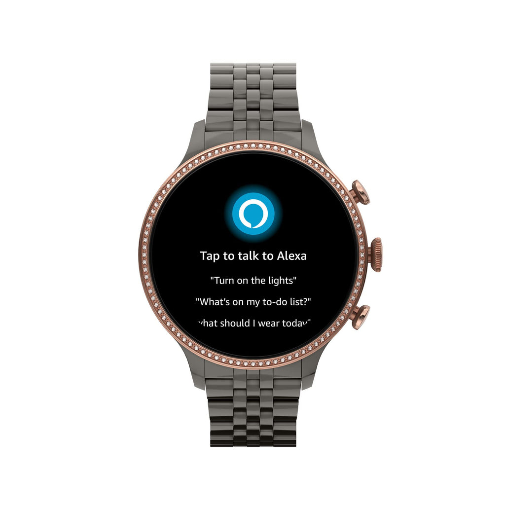 Fossil - Gen 6 Smartwatch 42mm Gunmetal Stainless Steel - Gunmetal/Rose Gold - FTW6078V