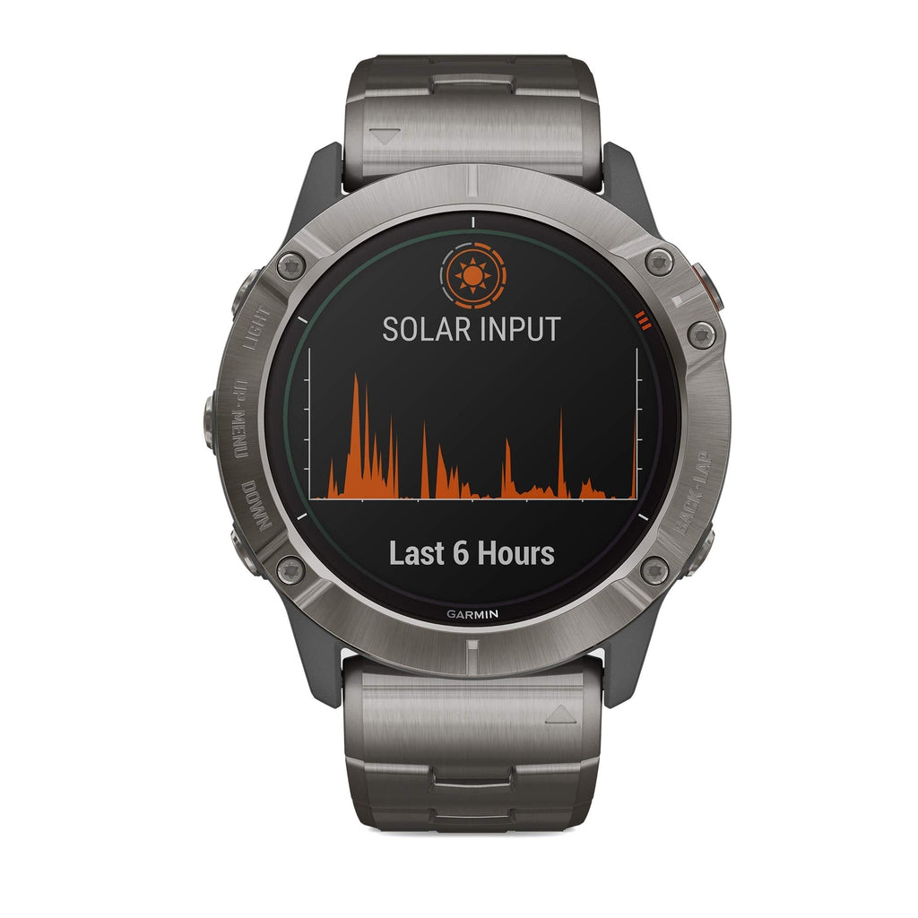 Garmin Fenix 6X Pro Solar 51mm - Titanium With Vented Titanium Bracelet - 010-02157-23