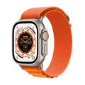 Apple Watch Ultra [GPS + Cellular 49mm] Titanium Case with Orange Alpine Loop, Medium - MQEU3LL/A