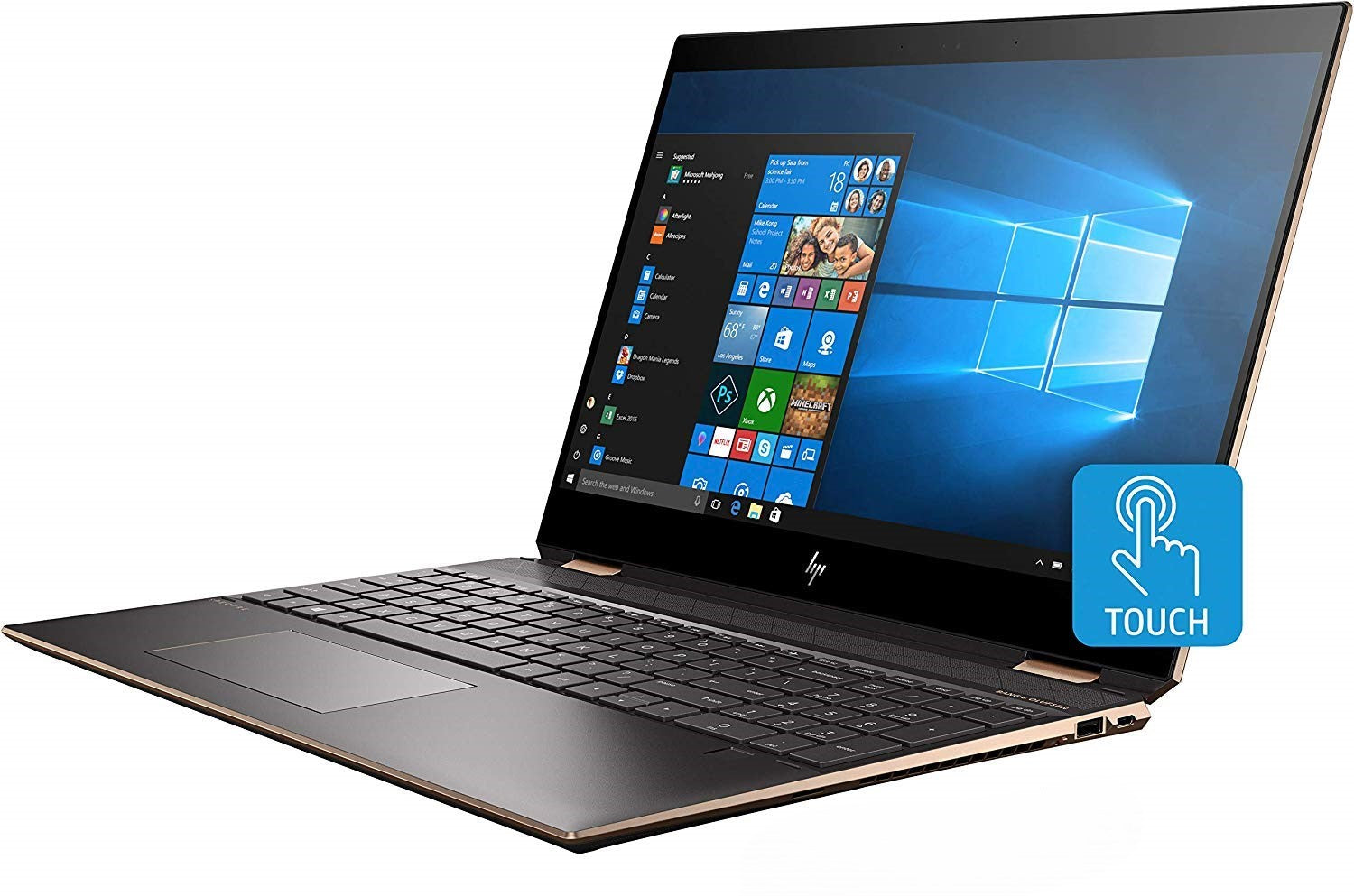 HP - Spectre x360 2-in-1 15.6" 4K OLED UHD Touch-Screen Laptop - Intel Core i7-8565U - 16GB RAM - 512GB SSD - 15-DF0043DX