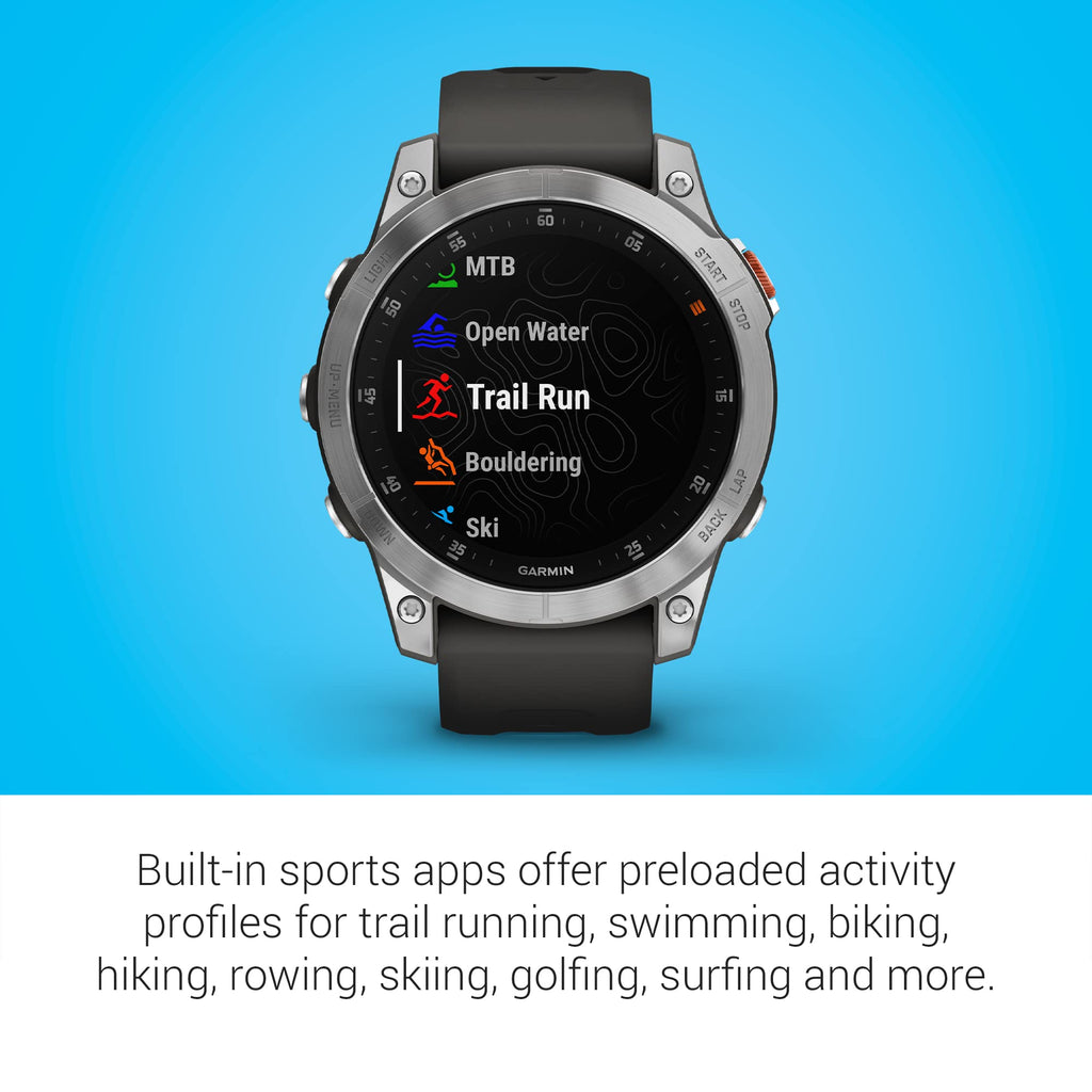 Garmin - epix (Gen 2) GPS Smartwatch 47mm Fiber-reinforced polymer - Steel - 010-02582-00