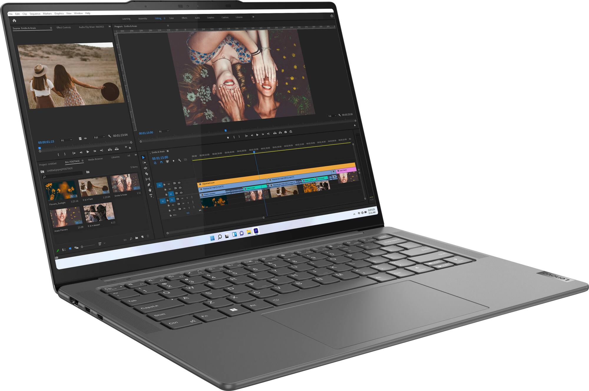 Lenovo - Slim Pro 7 14" 90Hz 2.5K (WQXGA) Touch-Screen Laptop -AMD Ryzen 7 7735HS - NVIDIA GeForce RTX 3050 - 16GB RAM - 512GB SSD - Storm Grey - 83AX0000US