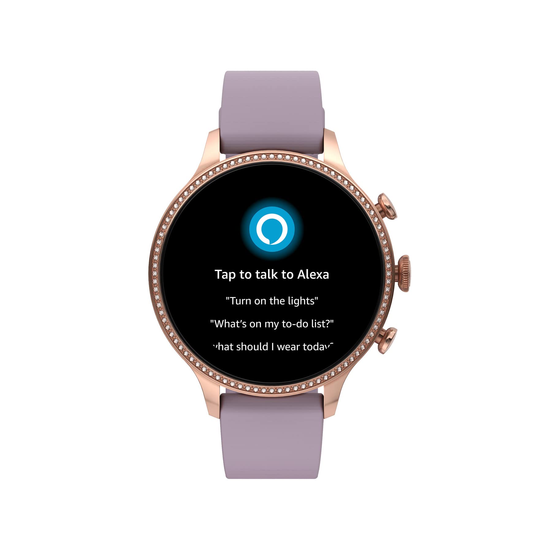 Fossil - Gen 6 Smartwatch 42mm Purple Silicone - Rose Gold - FTW6080V
