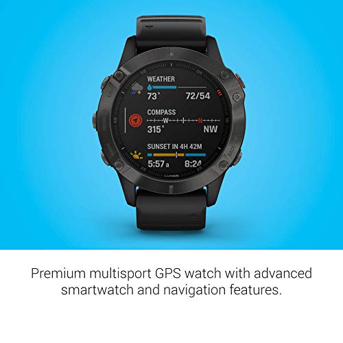 Garmin - fenix 6 Sapphire Smartwatch 47mm Fiber-Reinforced Polymer Carbon Gray - 010-02158-10