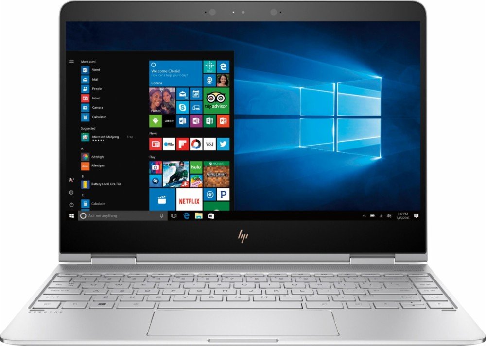 HP - Spectre x360 13-AC013DX 2-in-1 13.3in Touch-Screen Laptop - Intel Core i7-7500U - 8GB RAM - 256GB SSD - Natural silver