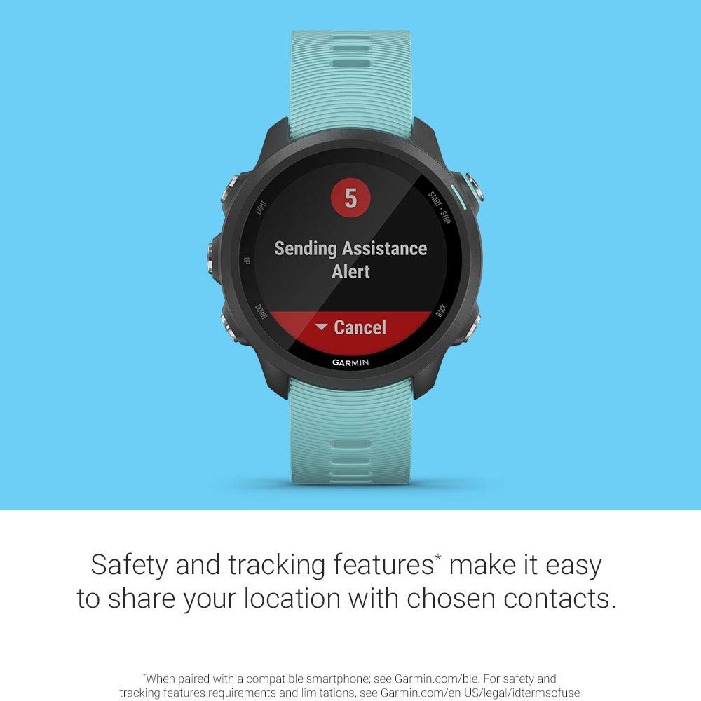 Garmin Forerunner 245 GPS Running Smartwatch - Aqua - 010-02120-22
