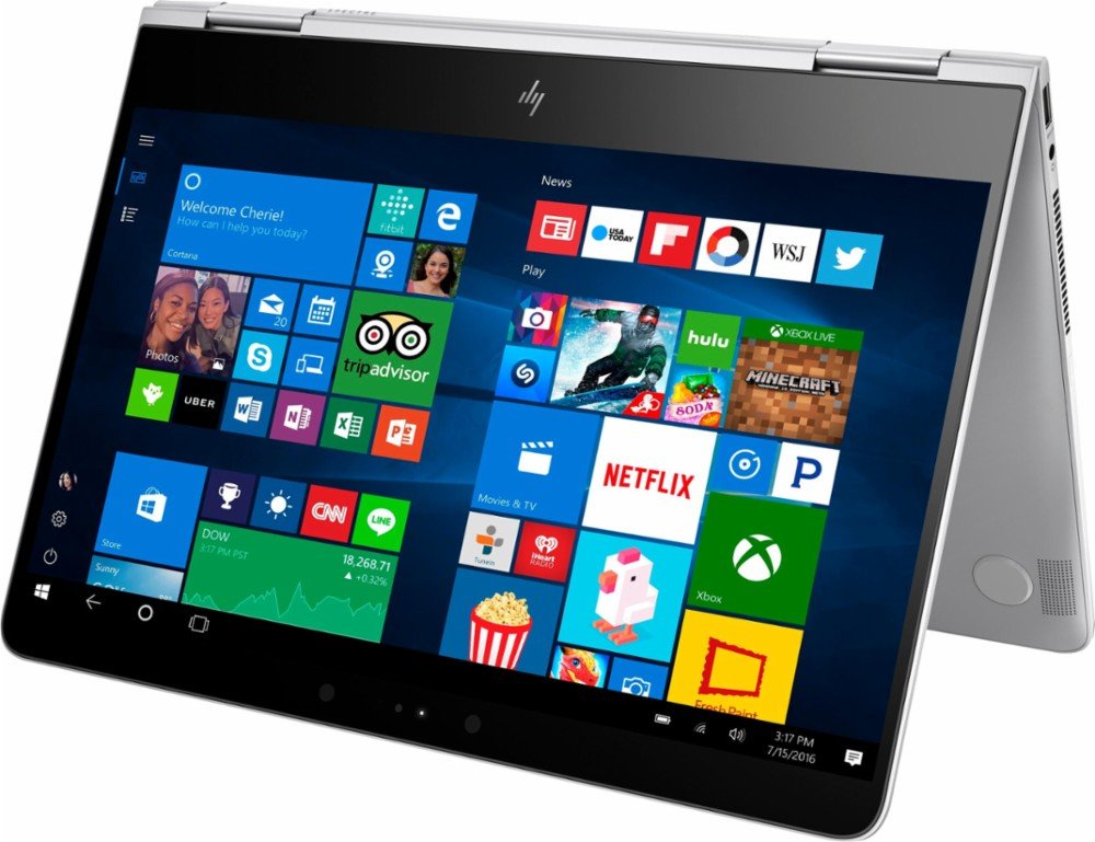 HP - Spectre x360 13-AC013DX 2-in-1 13.3in Touch-Screen Laptop - Intel Core i7-7500U - 8GB RAM - 256GB SSD - Natural silver