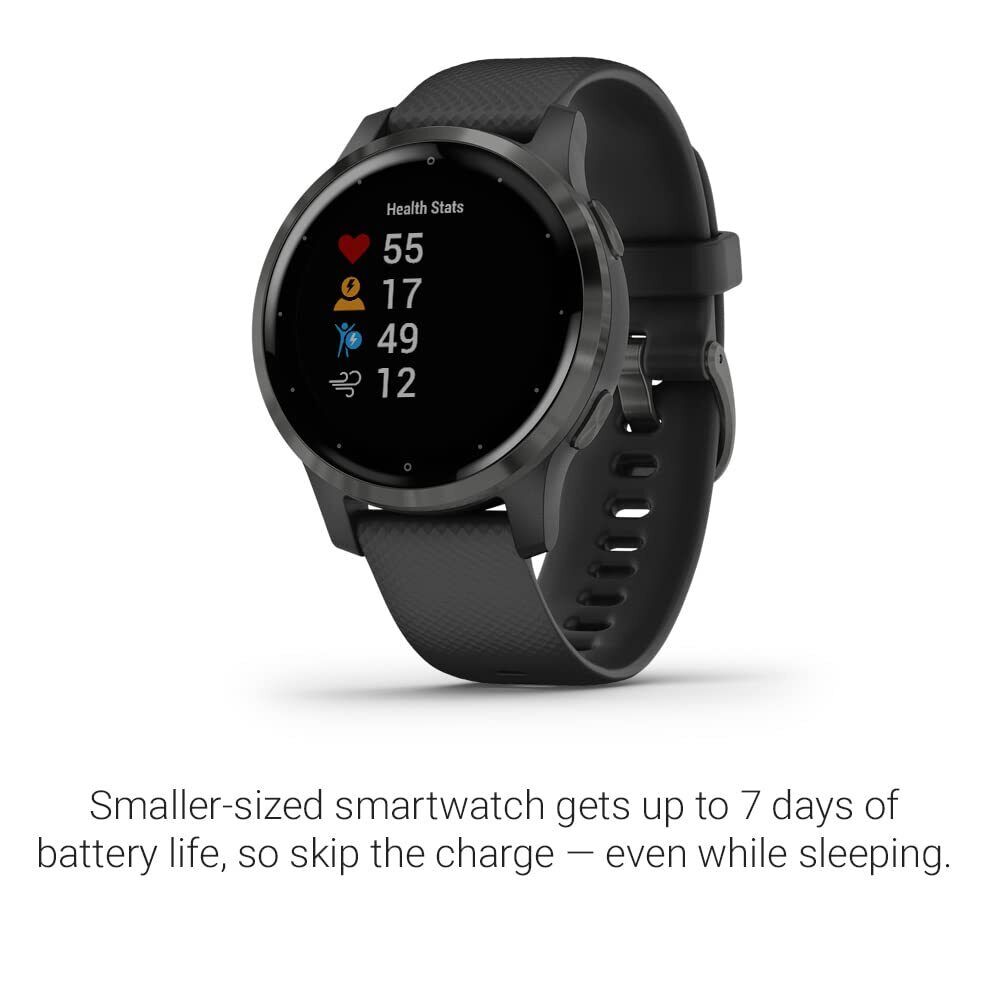 Garmin - vivoactive 4S Smartwatch 40mm Fiber-Reinforced Polymer - Slate - 010-02172-11