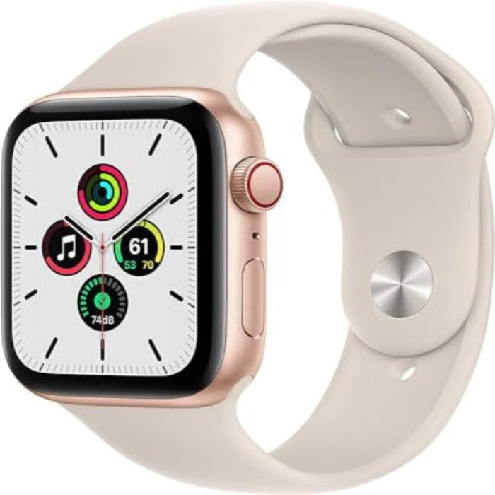 Apple Watch Series SE (GPS + Cellular, 44MM) Gold Aluminum Starlight Band - MKRP3LL/A