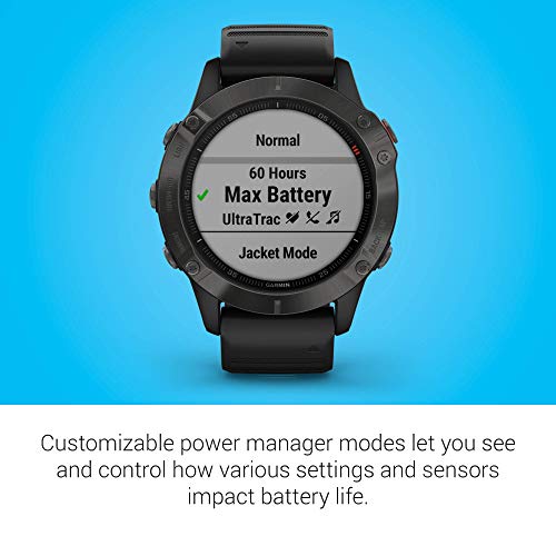 Garmin - fenix 6 Sapphire Smartwatch 47mm Fiber-Reinforced Polymer Carbon Gray - 010-02158-10