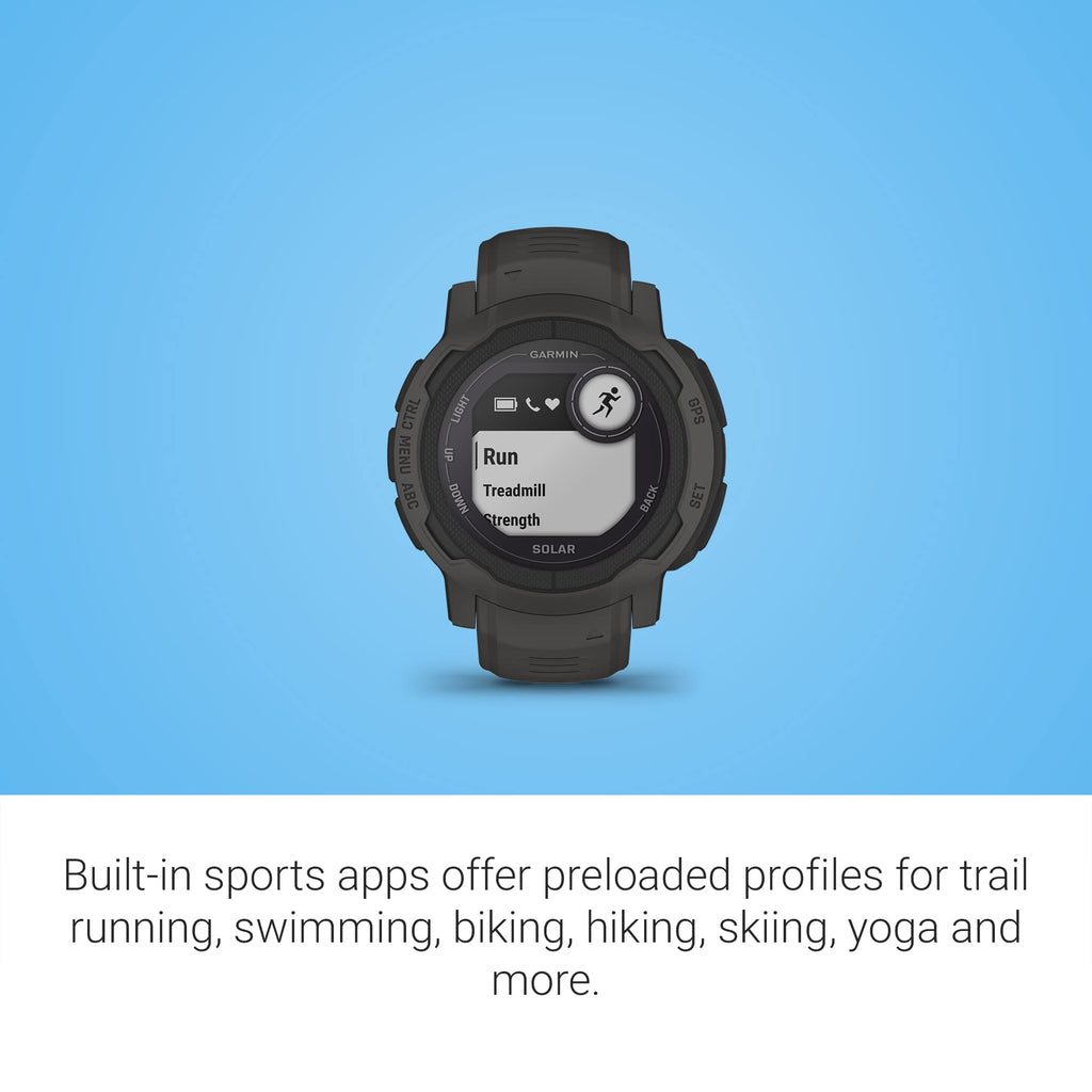 Garmin - Instinct 2 Solar 45 mm Smartwatch Fiber-reinforced Polymer - Graphite - 010-02627-10