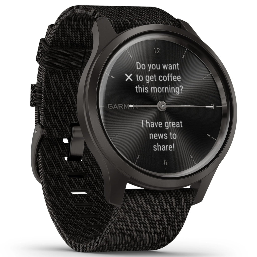 Garmin vivomove Style Hybrid Smartwatch 42mm Aluminum Graphite With Black - 010-02240-03