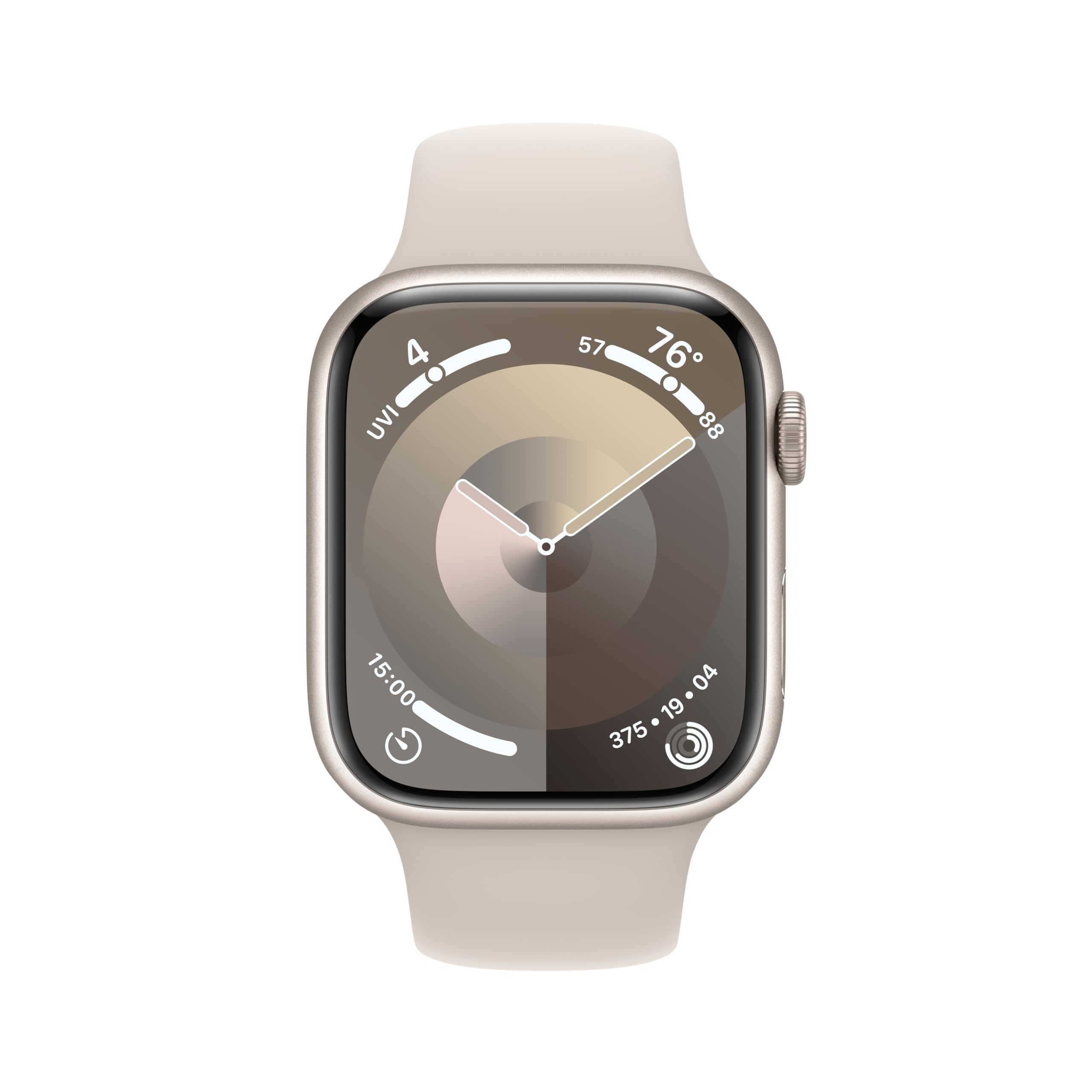 Apple Watch Series 9 (GPS) 45mm Starlight Aluminum Case with Starlight Sport Band - S/M - Starlight - MR963LL/A
