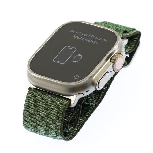 Apple Watch Ultra GPS+Cel 49MM - Green Alpine Loop - Med - Titanium - MQEW3LL/A