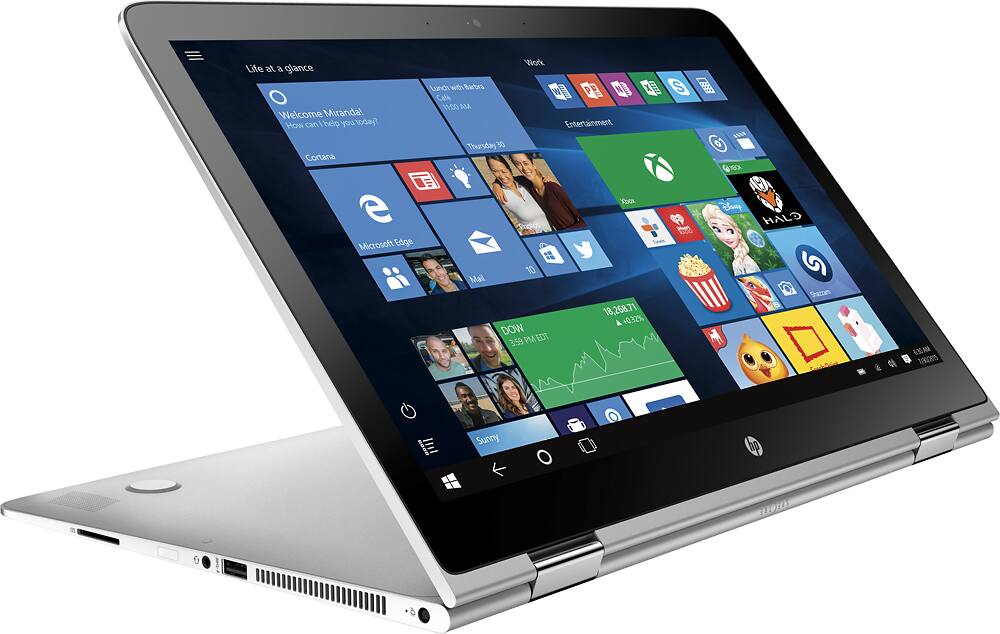 HP Spectre x360 2-in-1 15.6" 4K Touch-Screen Laptop - Intel Core i7-6500U - 16GB RAM - 256GB SSD - Silver - 15-AP012DX