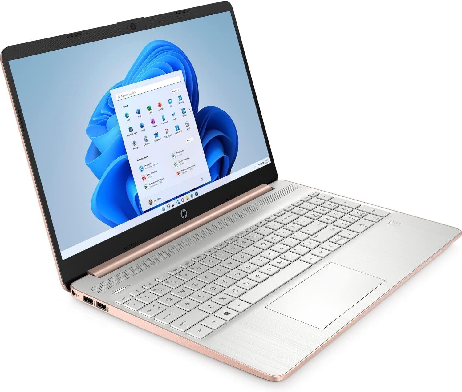 HP 15.6" HD Intel Celeron - Pale Rose Gold - 4GB RAM - 128GB SSD - 15-DY0027DS