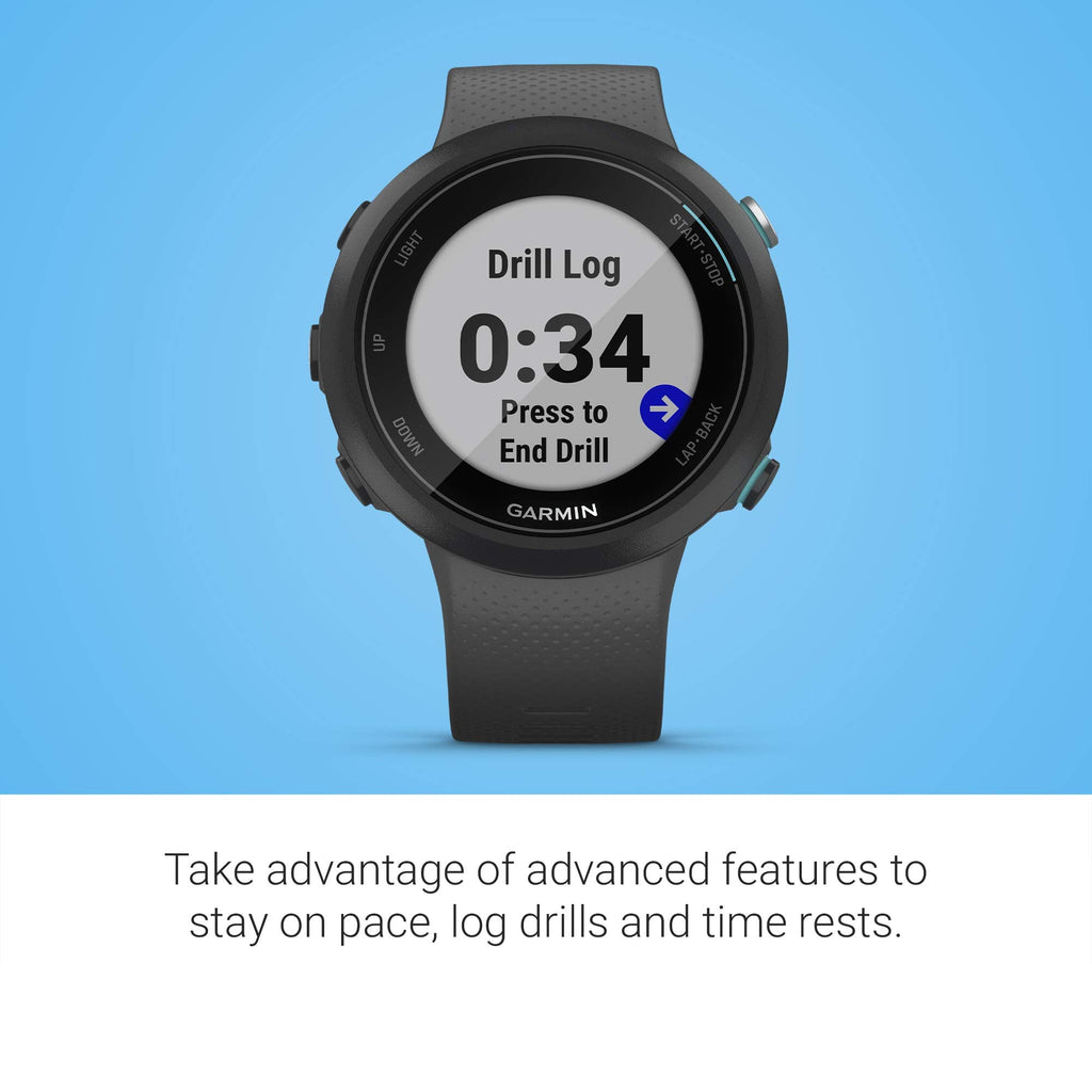 Garmin - Swim 2 Smartwatch 42mm Fiber-Reinforced Polymer - Slate - 010-02247-00