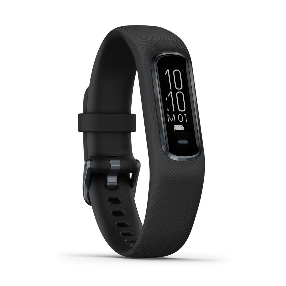 Garmin v¡vosmart 4, Activity and Fitness Tracker Midnight w/Black Band, Large - 010-01995-13
