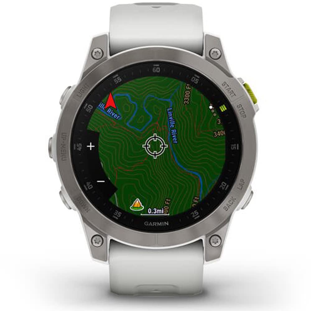 Garmin - epix Gen 2 GPS Smartwatch 47mm Fiber-reinforced polymer -White Titanium - 010-02582-20