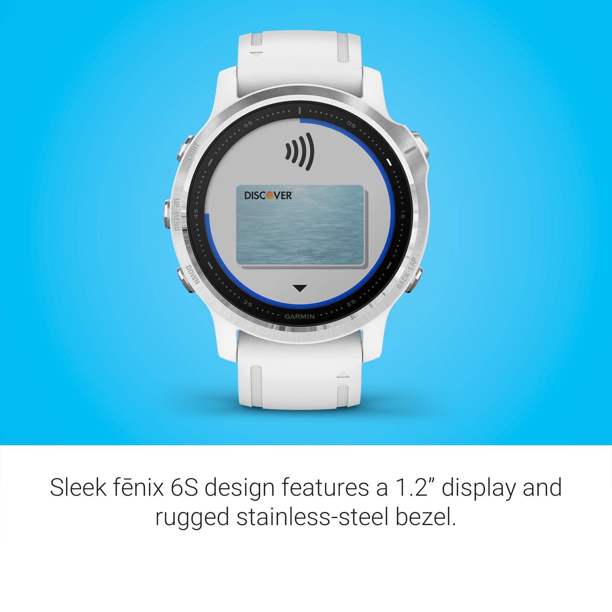 Garmin fenix 6S Smartwatch 42mm Polymer -White with White Silicone Band - 010-02159-00