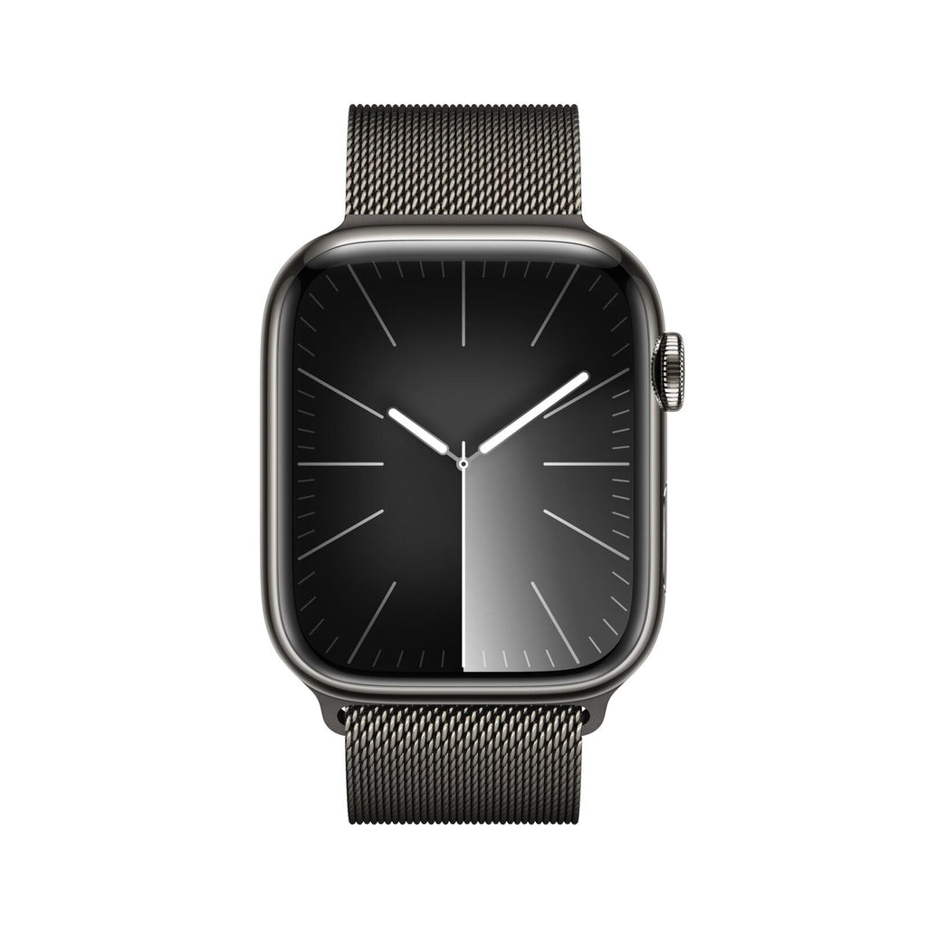 Apple Watch Series 9 (GPS + Cellular) 45mm Graphite Stainless Steel Case with Graphite Milanese Loop - MRMX3LL/A