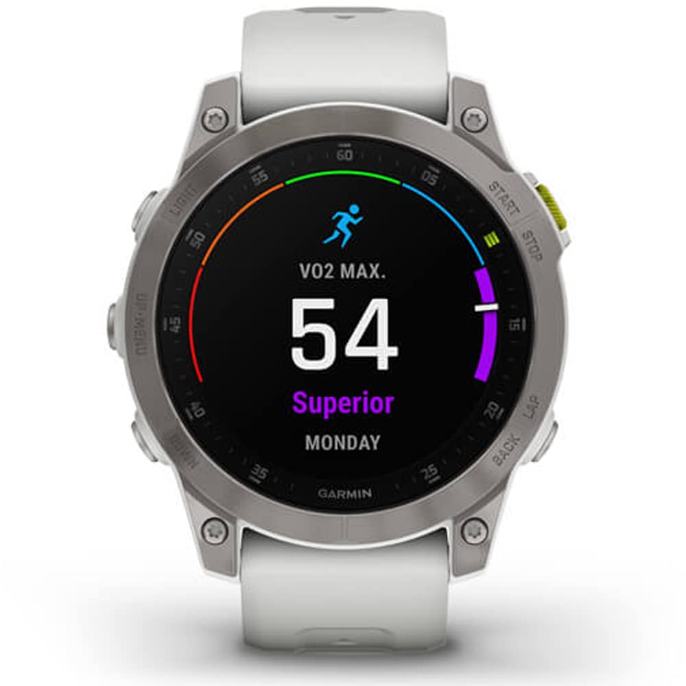 Garmin - epix Gen 2 GPS Smartwatch 47mm Fiber-reinforced polymer -White Titanium - 010-02582-20