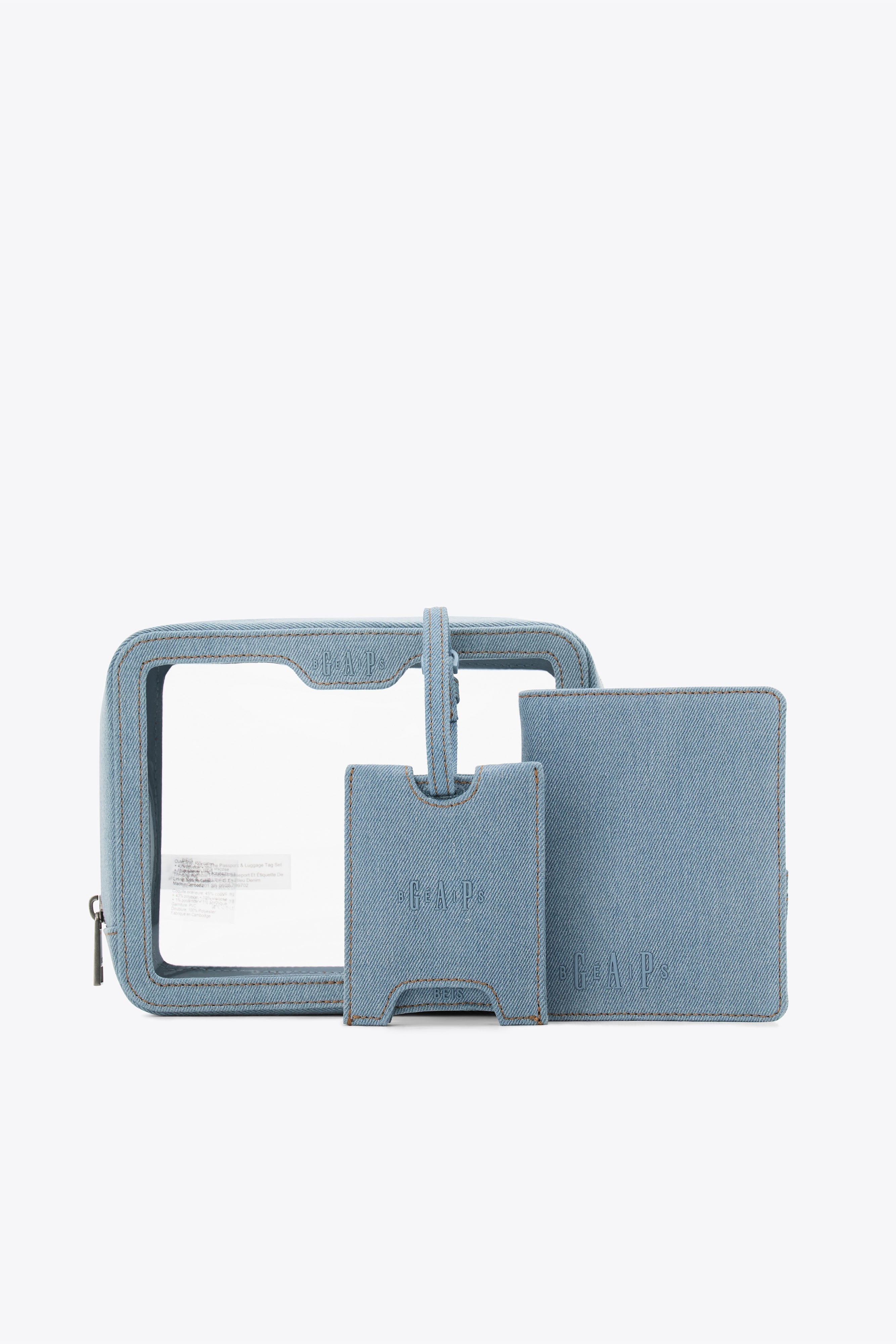 Gap x B??IS The Passport & Luggage Tag Set in Denim Blue